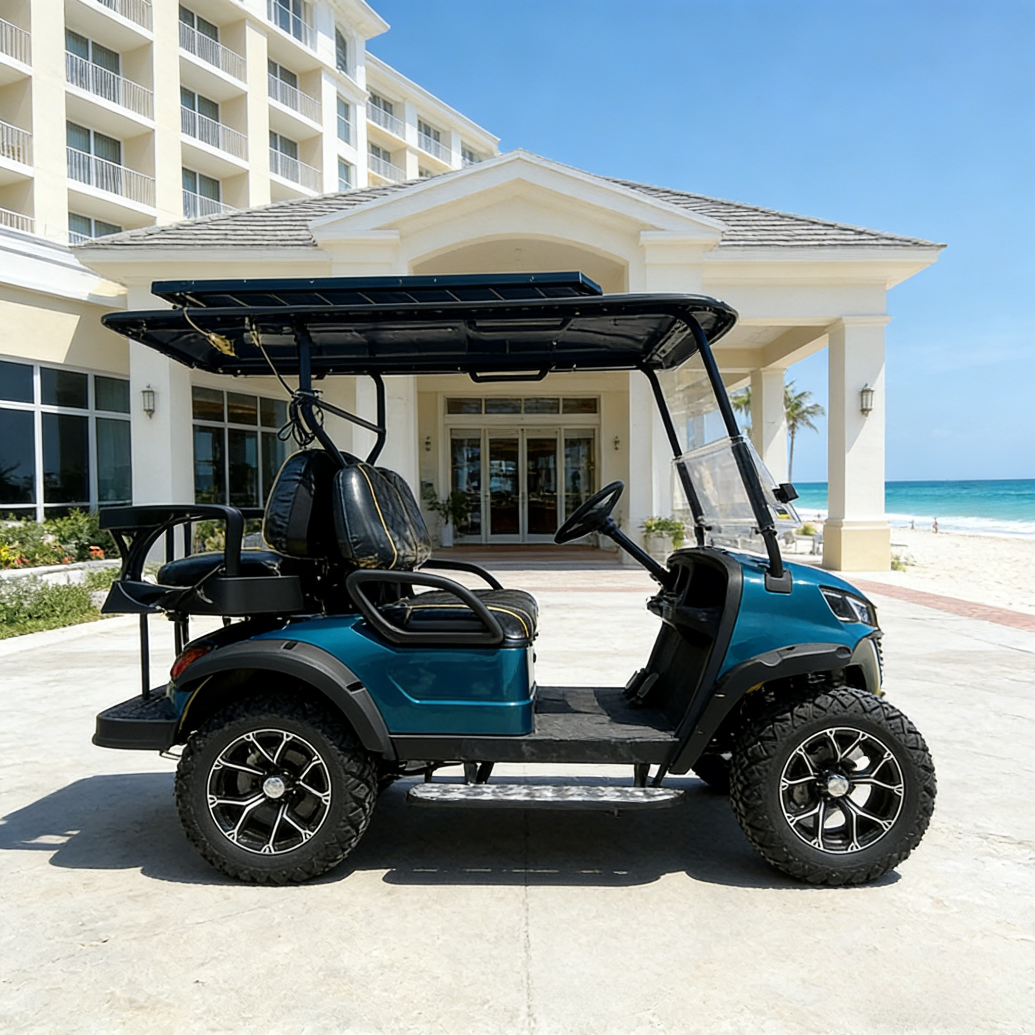 WOLAN Factory Supply Intelligent Electronic Control Utility Golf Cart with Heavy Duty Storage for Construction
