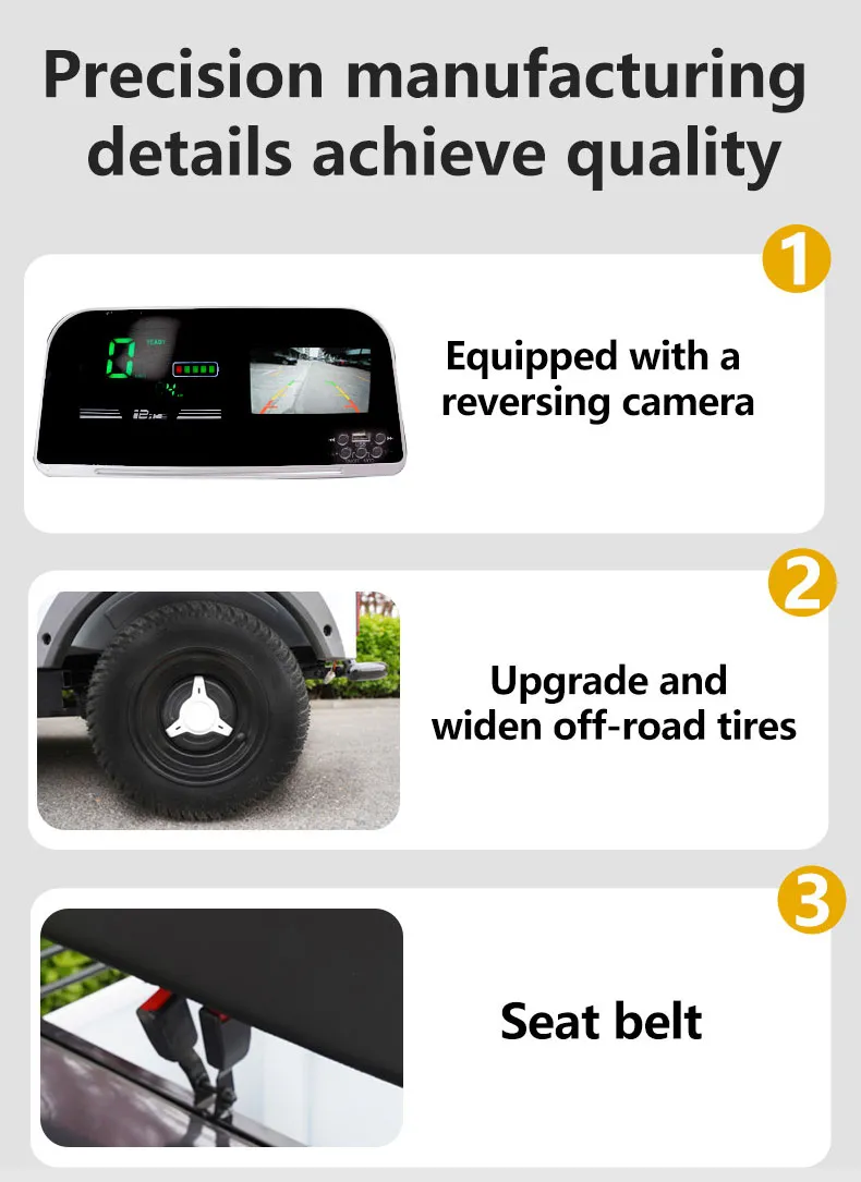 Easy to Operate Quiet Operation Park Security Patrol Mobile Music Performances Electric ATV Electric Golf Cart