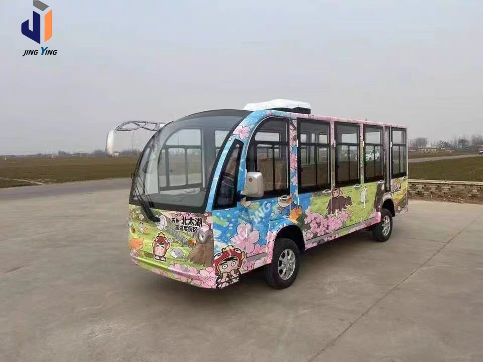 14 Passenger Sightseeing Car Golf Buggy Carts Tourist Electric Shuttle Bus Golf Carts Electric Sightseeing Bus