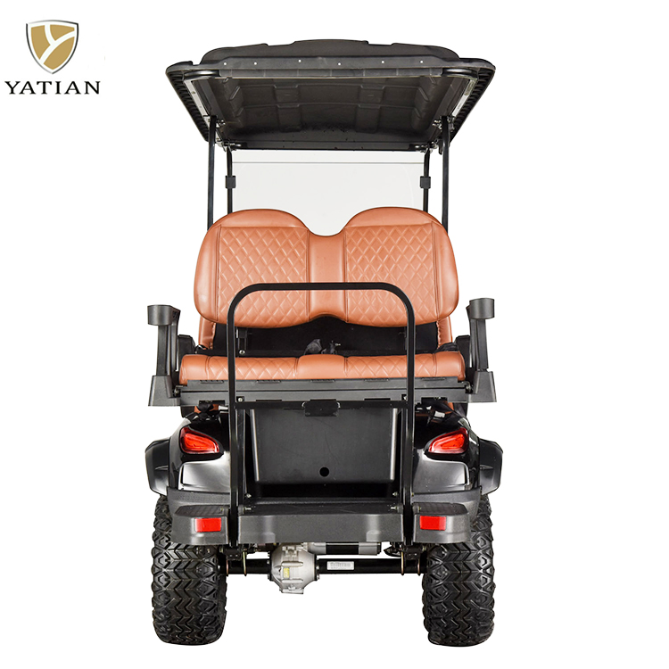 Premium Black Electric Golf Cart with AC and Solar Power