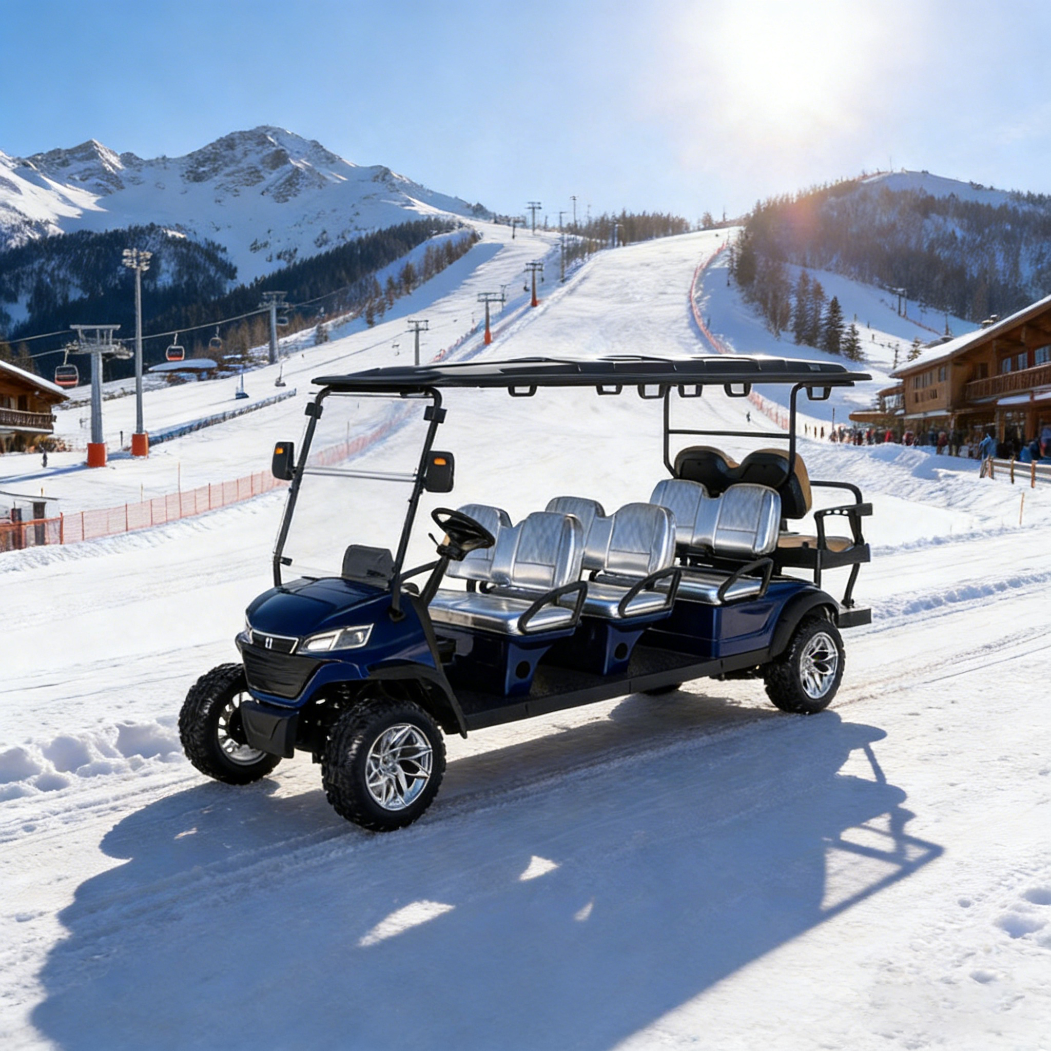 WOLAN Wholesale Intelligent Controller 8 Seater Electric Golf Cart for Beach Club VIP Party Service