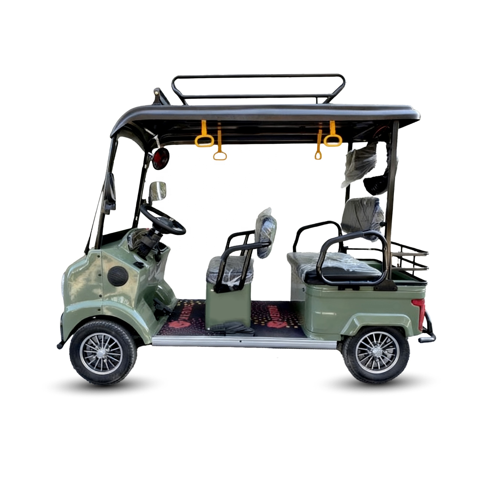 HLD 2000W 60V Sightseeing Ebike Electric Bike 4 Wheeler Long Range Electric Mobility Scooter Golf Cart With Roof