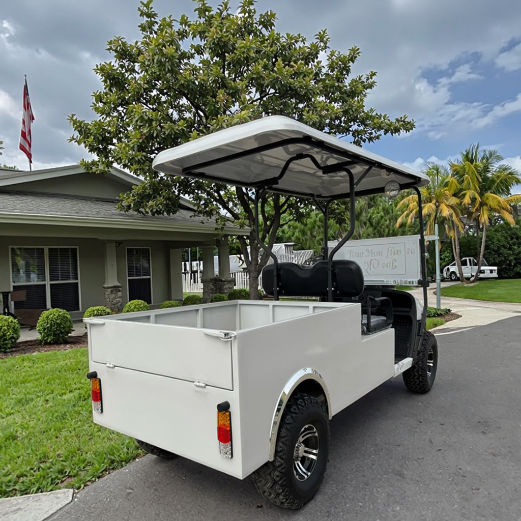 2-Seater Electric Golf Cart with 5kw Weight Metal Steel Sheet Body Lithium Battery Golf Cart Utility Burden Carrier