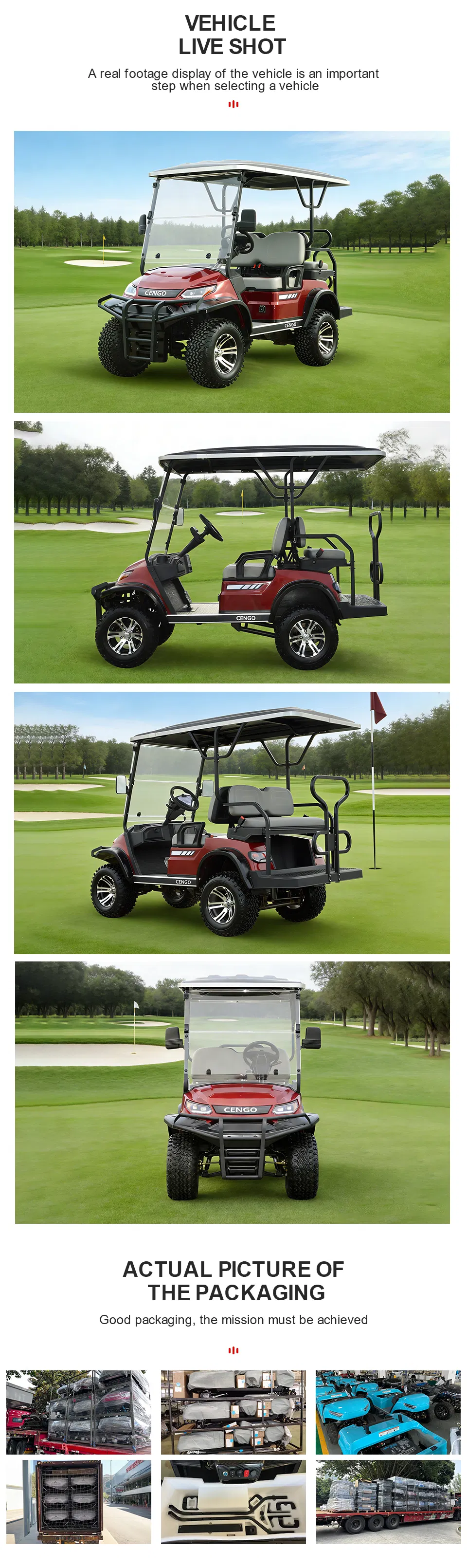 Long-Range Industrial Golf Cart for Golf Courses Electric Car with Sturdy and Durable Construction