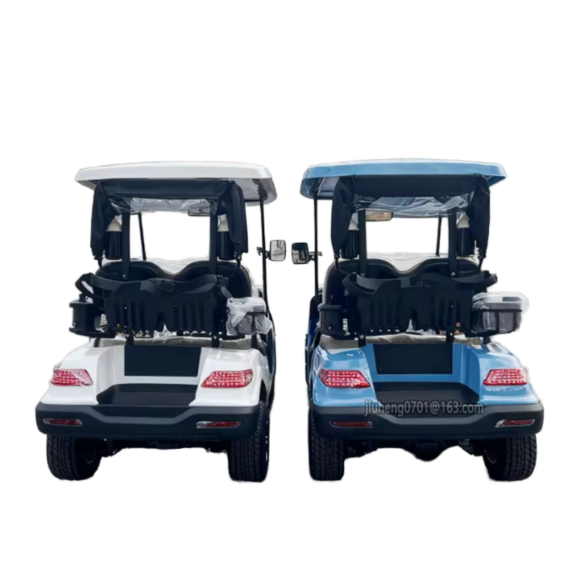2 Seats Best Electric Golf Cart Smart Electric Golf Cart 120AH Lithium Ion Battery 4 Wheels Disc Brakes Off-Road Tires High Ride
