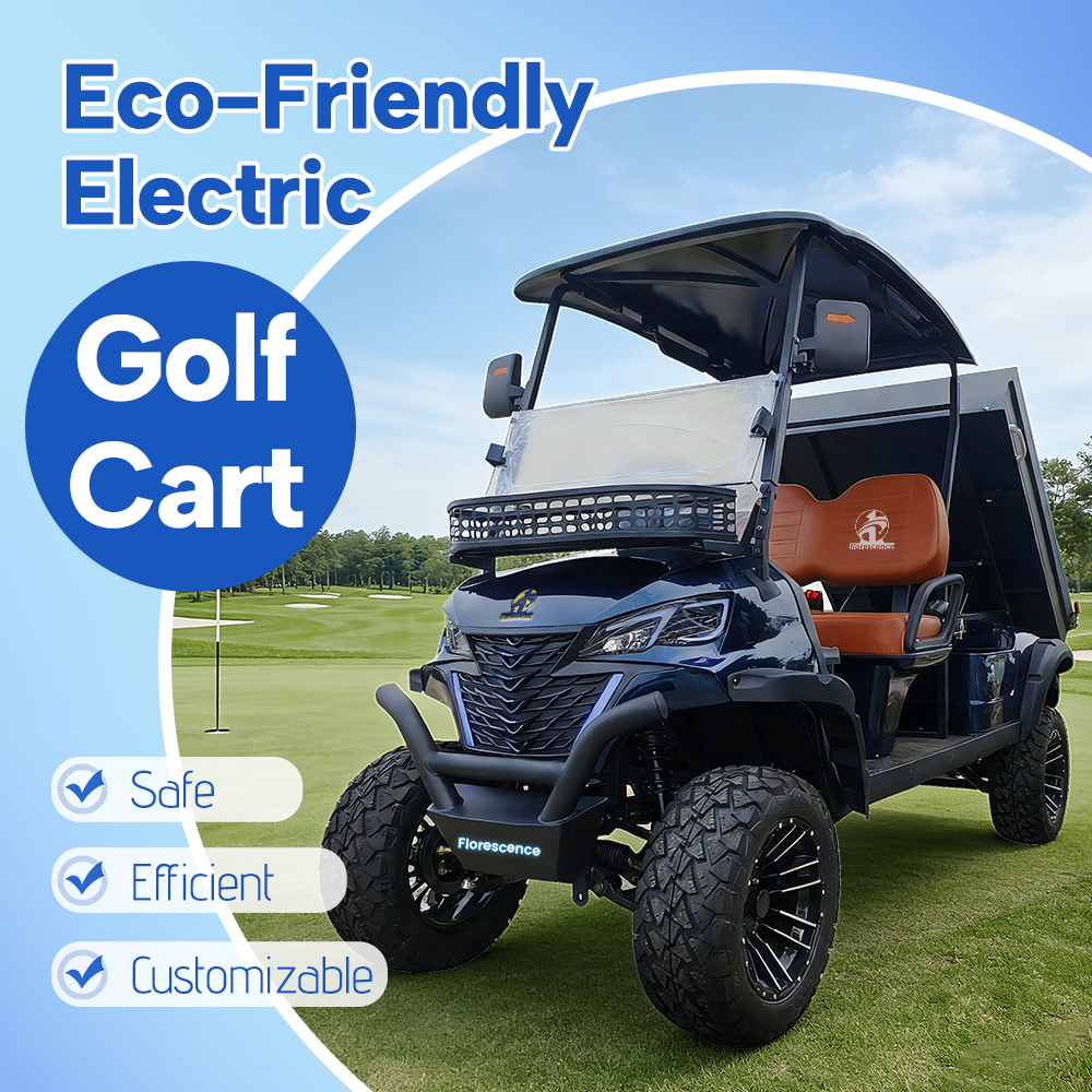 Stable Low Speed Utility Golf Cart With Cargo for Industrial Campus and Factory Logistics