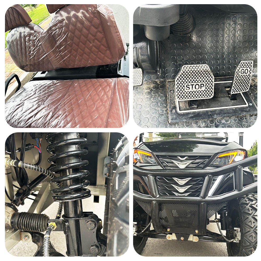 Powerful 72V 6 Seater Off-Road Golf Cart Lifted 5000W Electric Hunting Buggy with All-Terrain Tires for Farm &amp; Beach