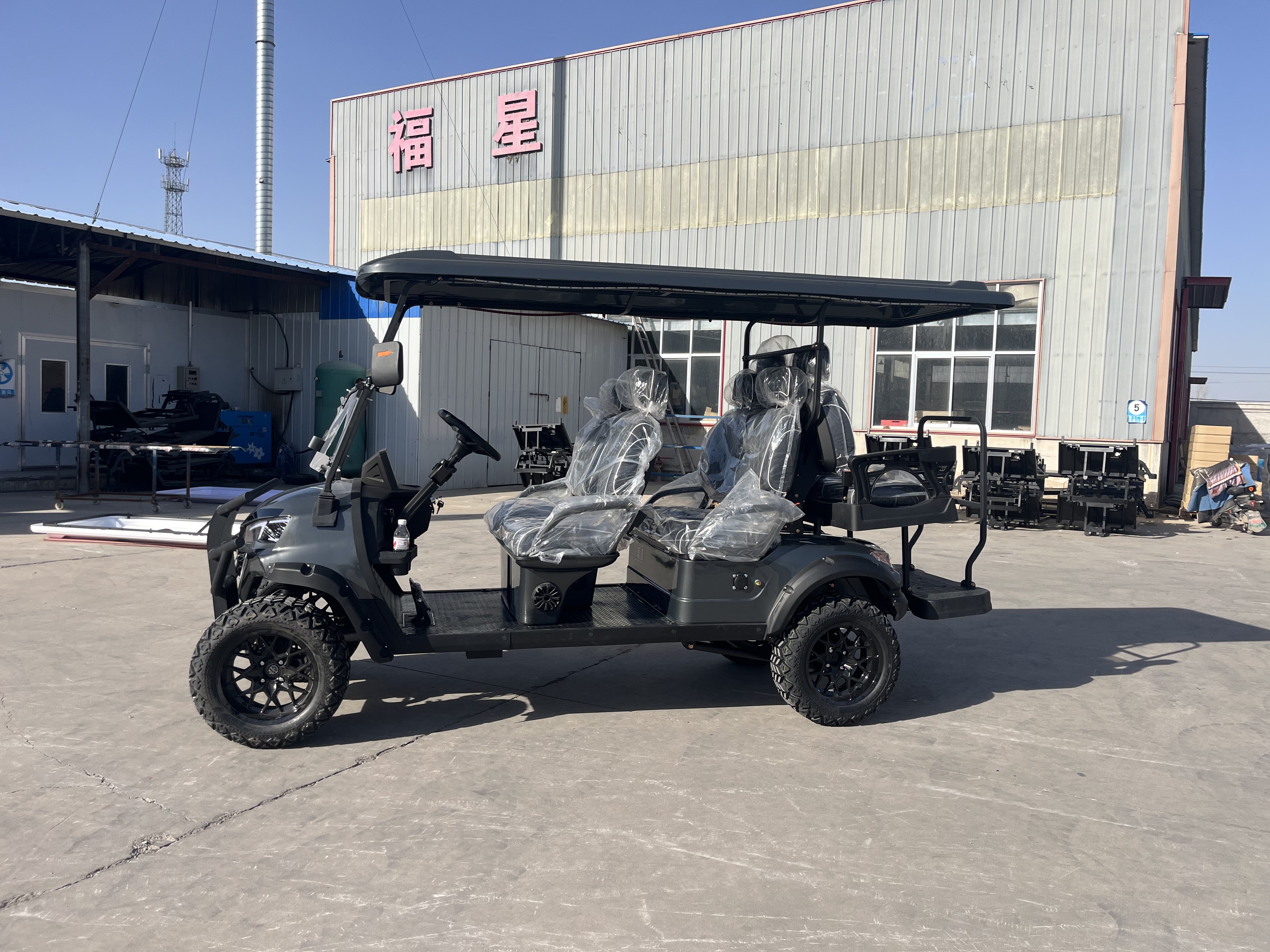 WELIFTRICH 2025 New Electric Off-Road Ez Golf Go Truck Golf Cart 5-6 Seats 72V 30-50Km/h 90km Range