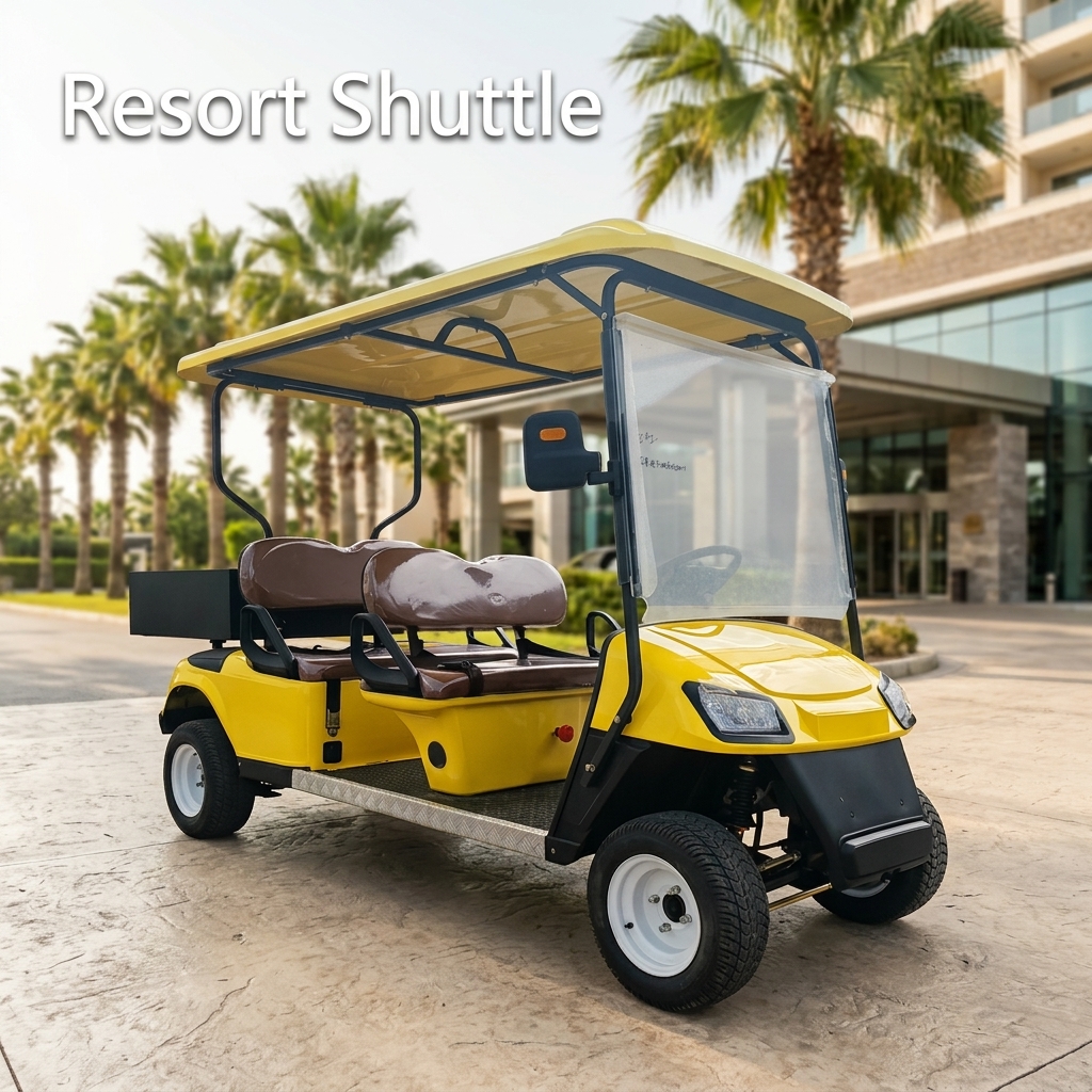 2+2 4 Passenger Lithium Battery 80-100KM Range Electric Golf Buggy for Campus Scenic Area Transportation