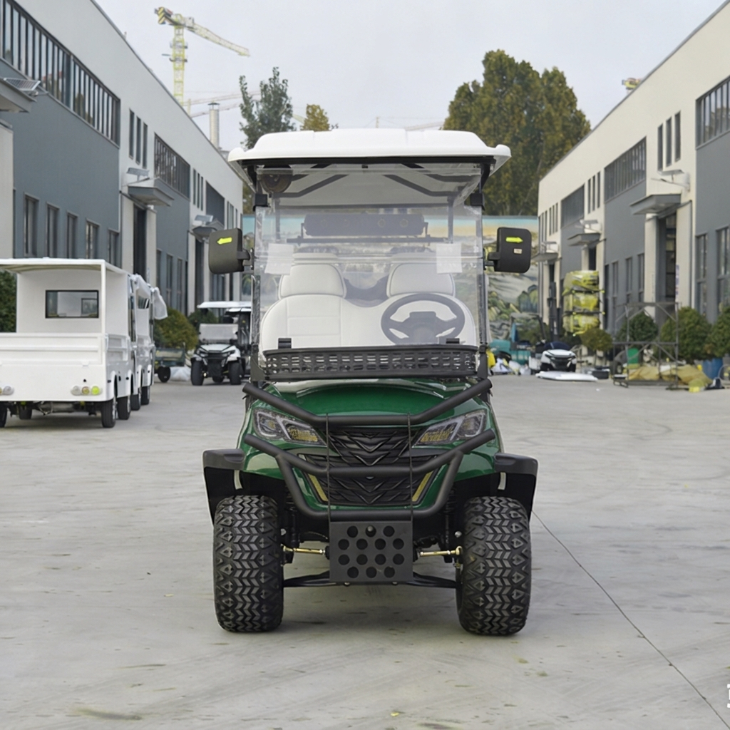 8 Person Off-Road Yellow Electric Golf Cart Equipped with Long Battery Life for Tourist Attraction Resort Campus
