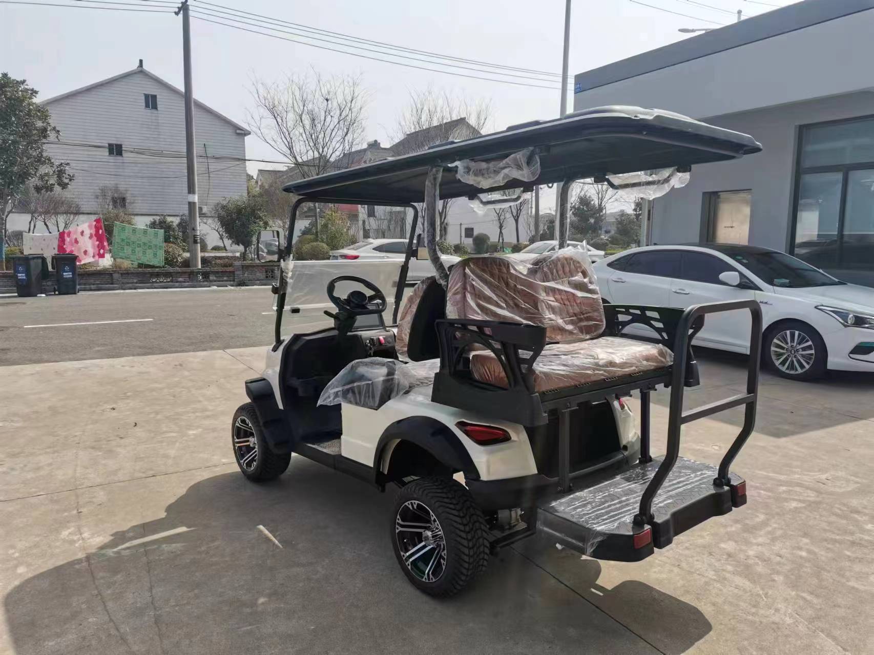 CE Certified Electric 2+2 Airport and Event Support Golf Cart with 70-90km Range for Family Activities