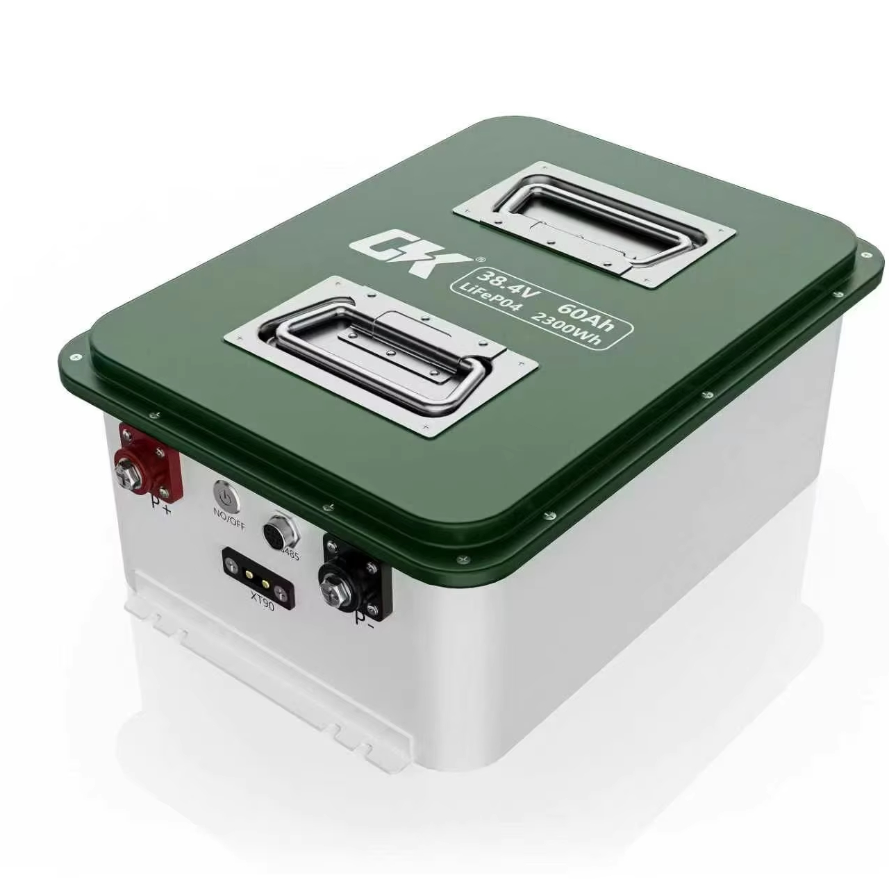 LiFePO4 Liquid Battery 38.4V 60Ah 2.3kWh 6000-Cycle Self-Heating for Golf Cart RV Marine Solar &amp; Home Energy Storage Bluetooth