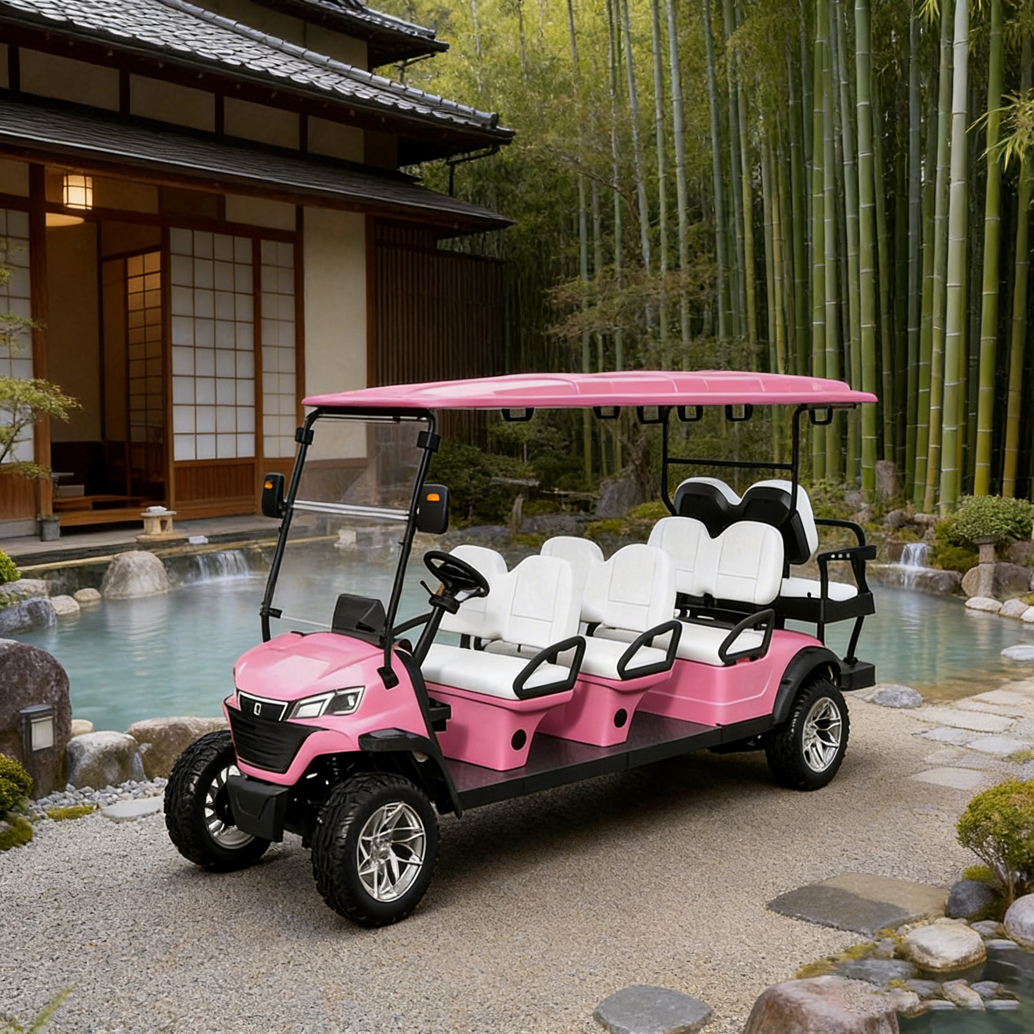 WOLAN Wholesale Intelligent Controller 8 Seater Electric Golf Cart for Beach Club VIP Party Service