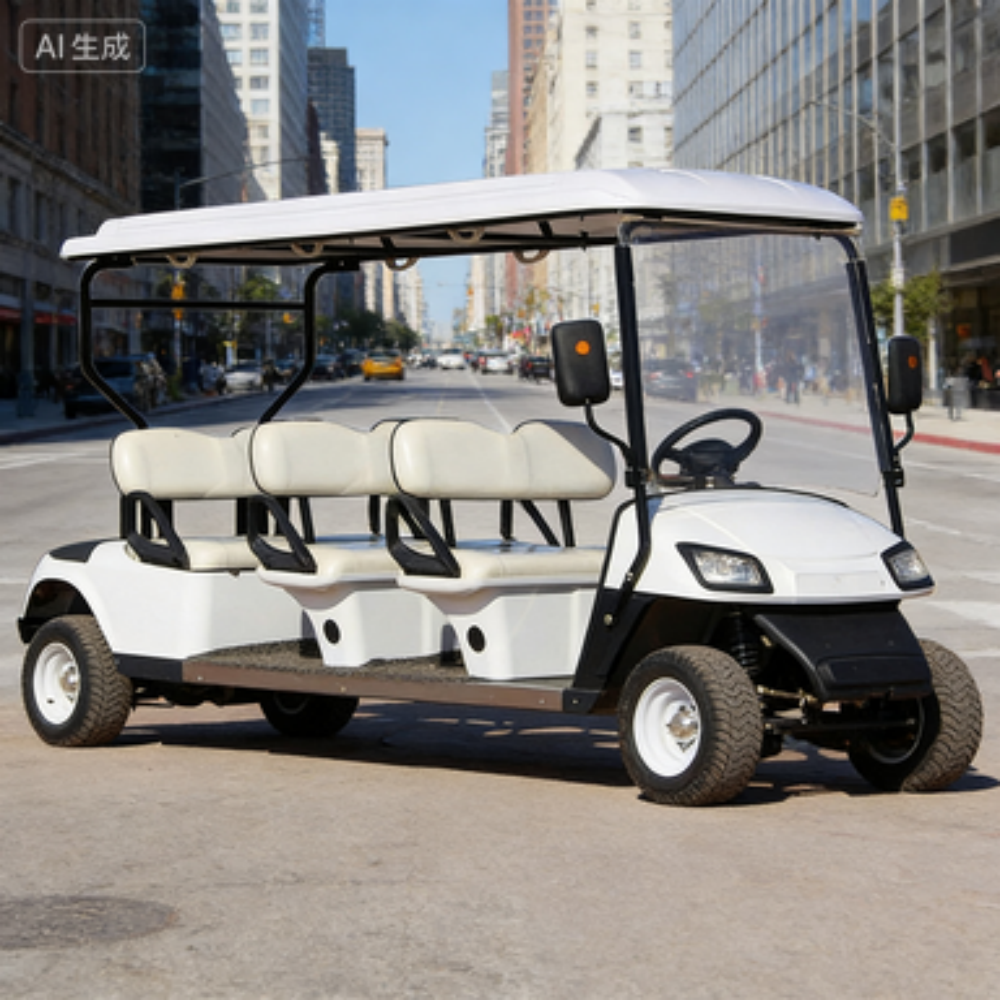 Classic Golf Cart Reinforced Body for Industrial Park Campus Daily Goods Delivery Staff Shuttle and Multifunctional Use