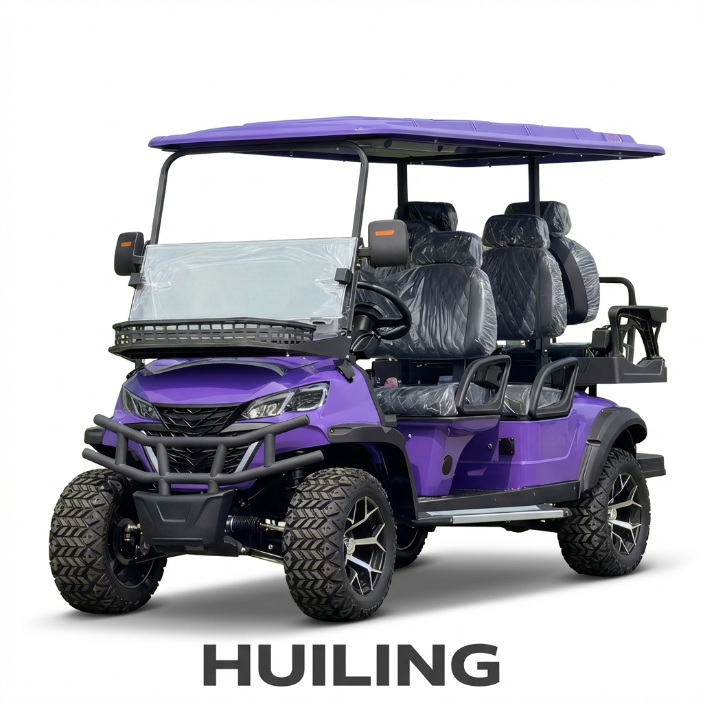 Customized 6-seater Metal Electric Golf Cart 72V Lithium Battery AC Motor CE Certified 50-70km Range 30-50km/h Max Speed Factory
