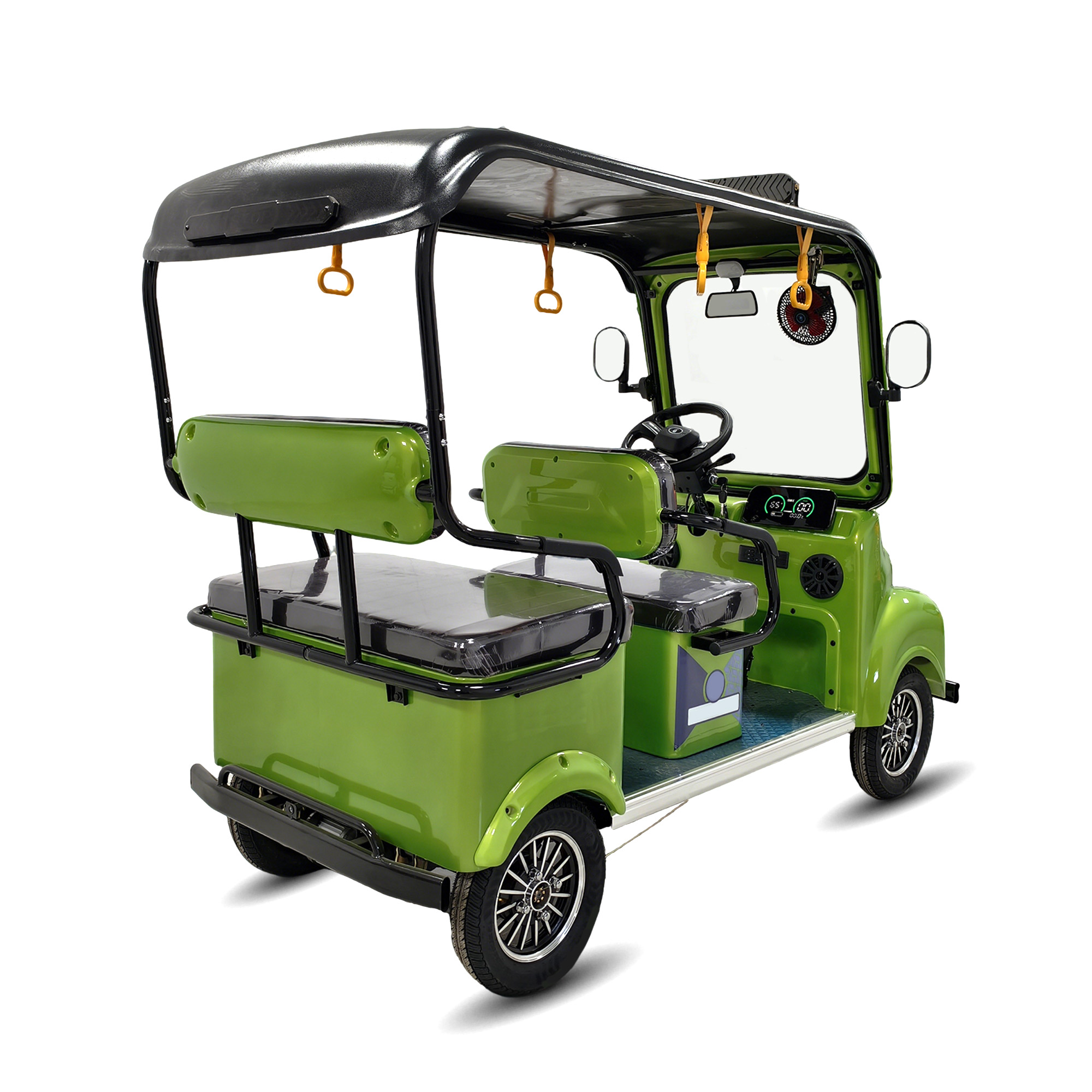 HLD Retro Style 4 Seaters Electric Sightseeing Golf Cart 40km Range for Hotel Resort Passenger Transport Electric Quadricycle