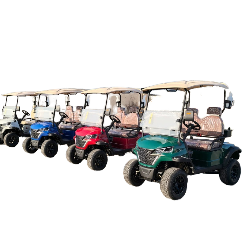 72v Golf Cart with 4 Seats Electric Four Wheeler Lithium Battery for Airport Hotel Garden Sports or Dune Use