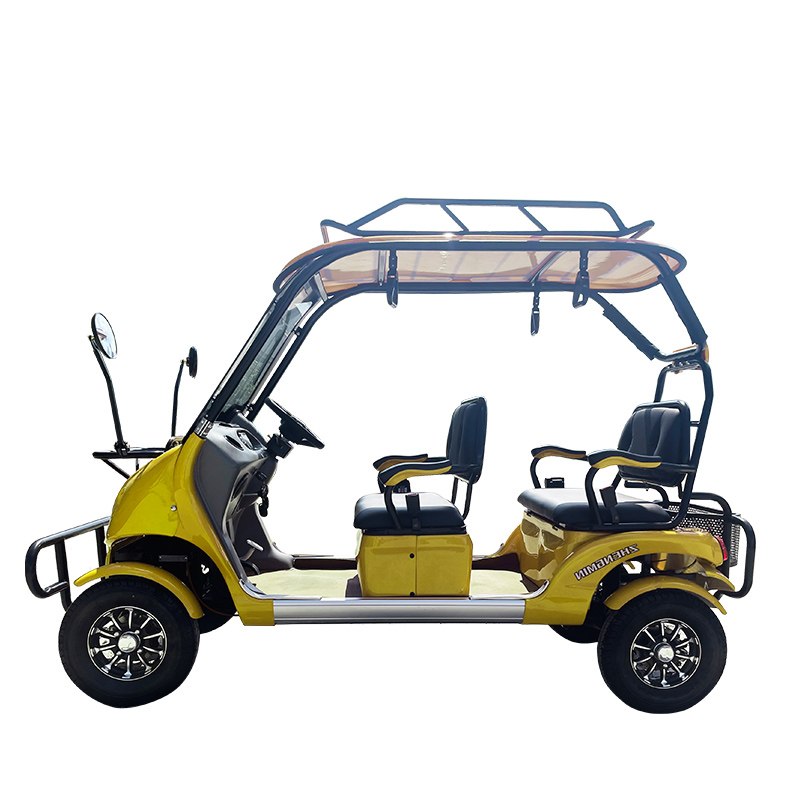 Adults 2026 Small Electric Lithium Solar Powered 4 Seater Golf Cart 2500W Motor 30-50km/h Speed 50-70km Range EEC Certified 60V