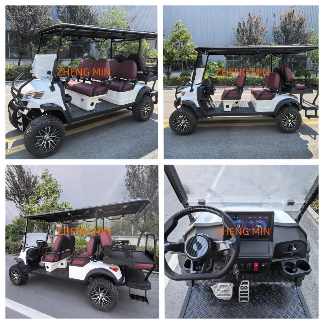 Long Driving Range Aluminium Hub 4 Seater 48V Electric Golf Cart for Industrial Parks at Cheap Price