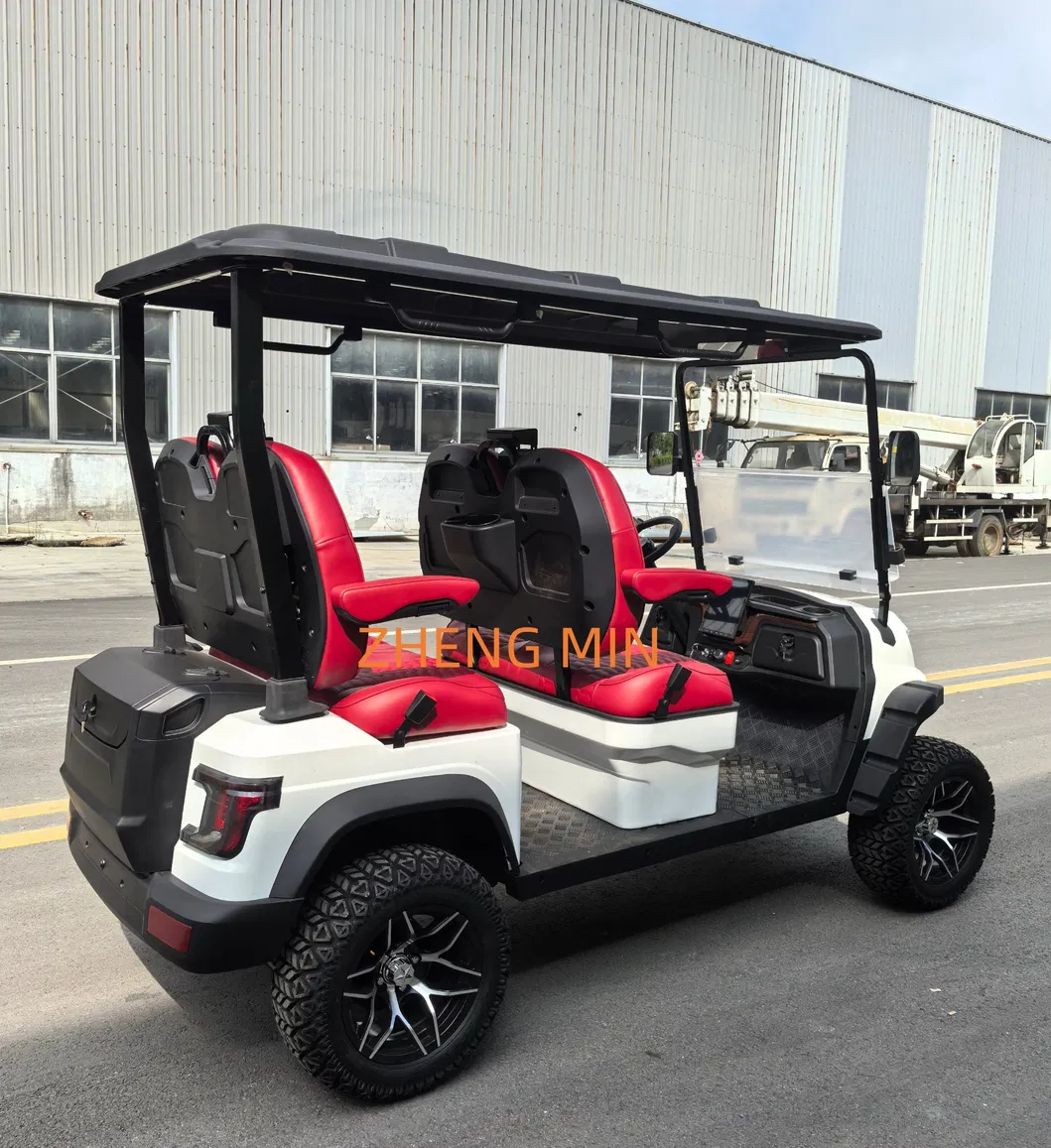 Long Driving Range Aluminium Hub 4 Seater 48V Electric Golf Cart for Industrial Parks at Cheap Price