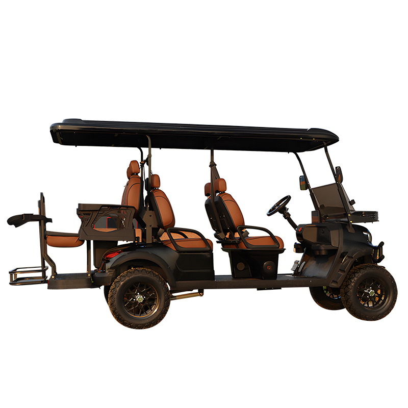 2026 New 4+2 6 Seater Solar Golf Buggy 48v 72v Deep Customization Autonomous Driving Golf Cart for Reception