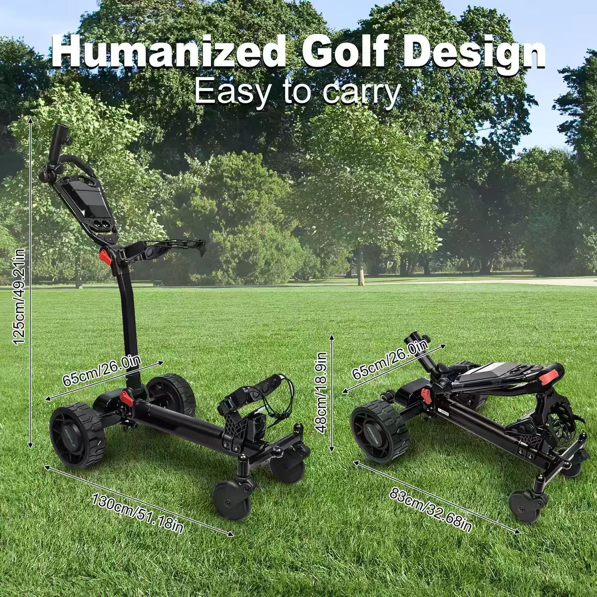 HKBG Intelligent Auto-Follow Golf Cart for Golf Course