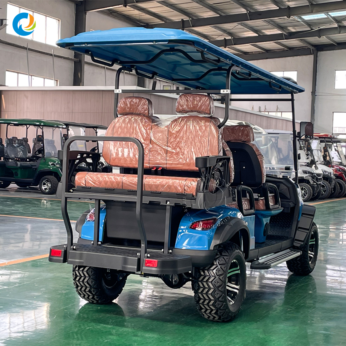 Robetaa Factory Electric Cart Golf Course Club 6 Seater Off-road Sightseeing Car Solar Power Electric Golf Cart