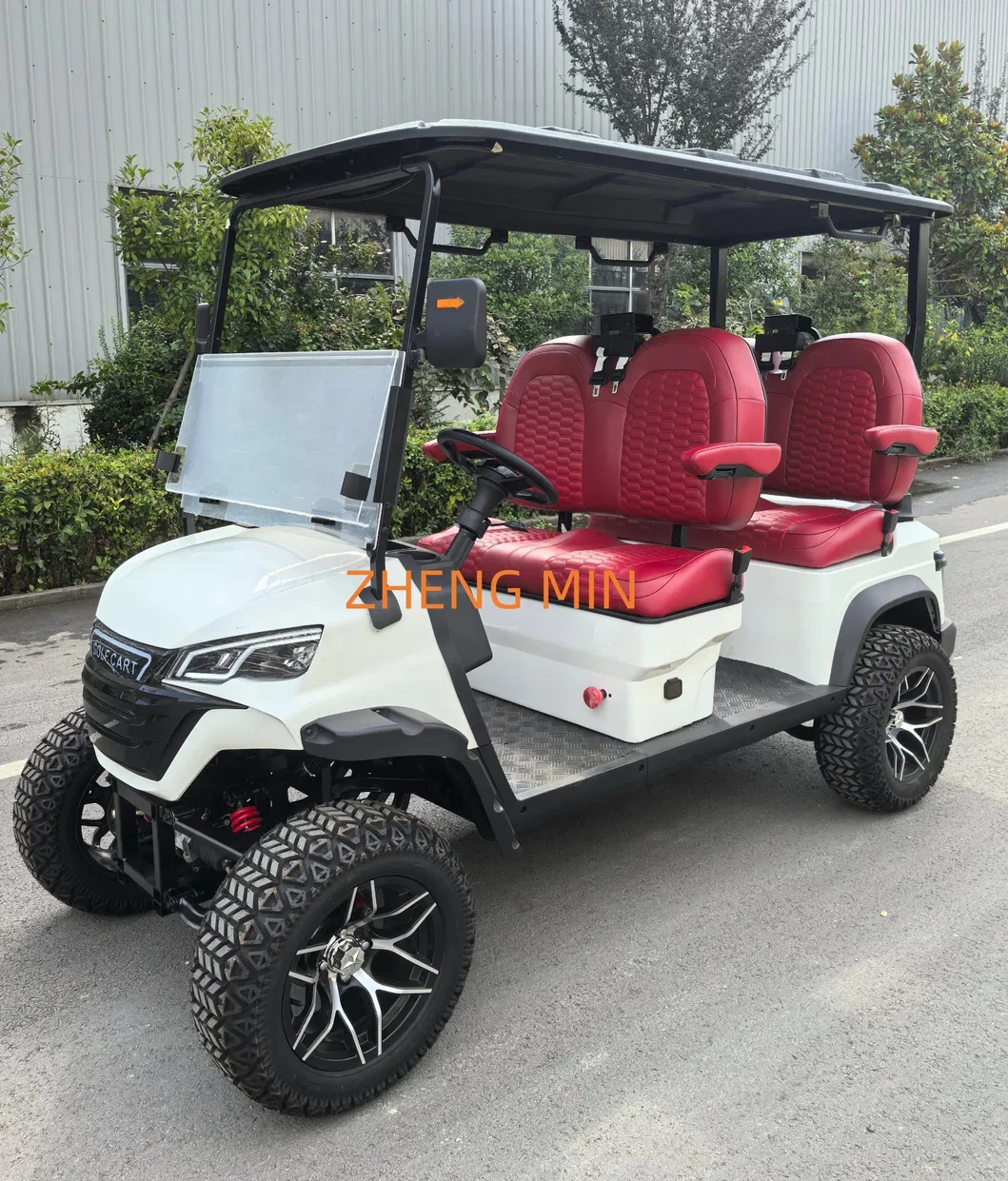 Long Driving Range Aluminium Hub 4 Seater 48V Electric Golf Cart for Industrial Parks at Cheap Price