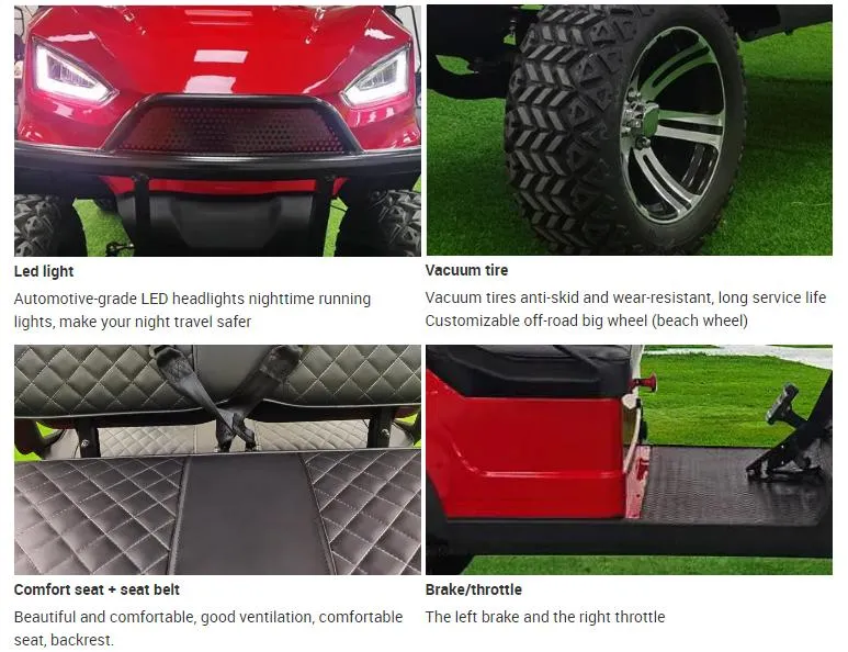 4 Seater Community Electric Street Legal Golf Carts Utility Hunting Golf Trolley