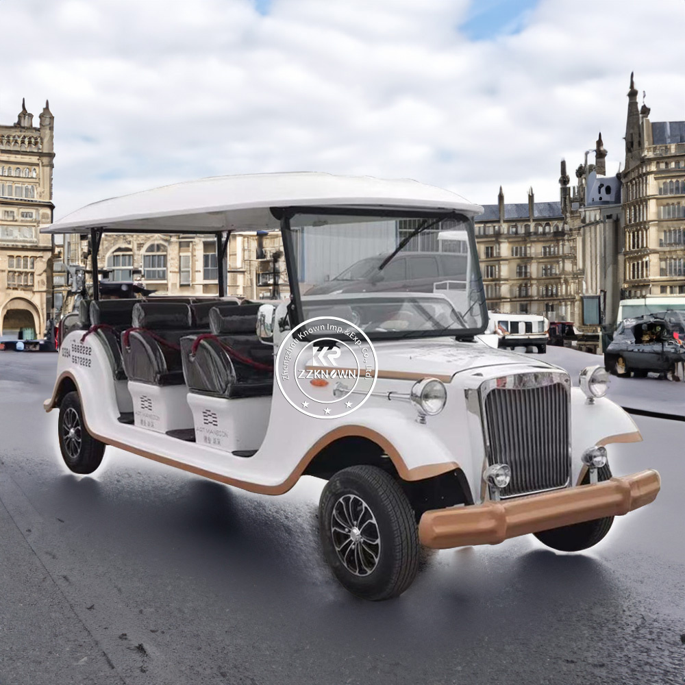 Classic Vintage Retro Tour Bus Electric Classic Car Mobile Golf Cart Car for Sale Sightseeing Cart