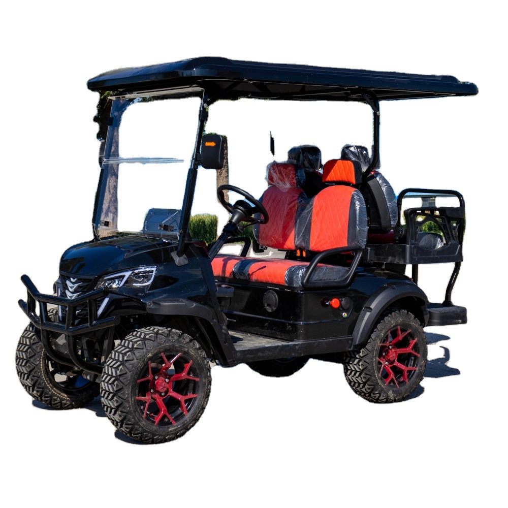 Electric Golf Cart 3-4 Seats 4x4 off Road Club Car for Sale Gold Color Custom Free Design