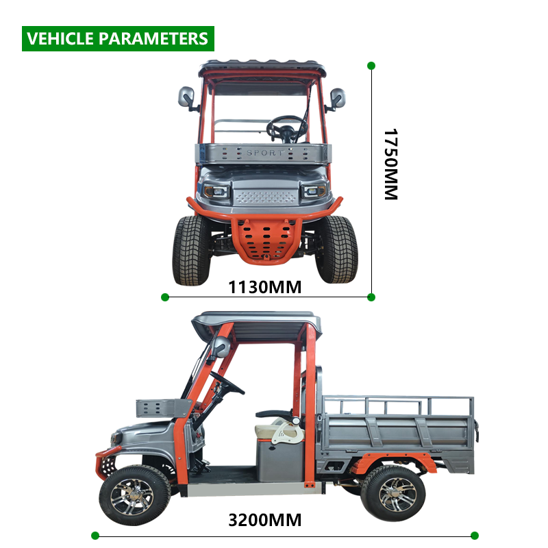 KEYU New Arrival Mini Four-Wheel Electric Golf Cart Off-Road with Partial Shading Multifunctional 48V Battery Voltage