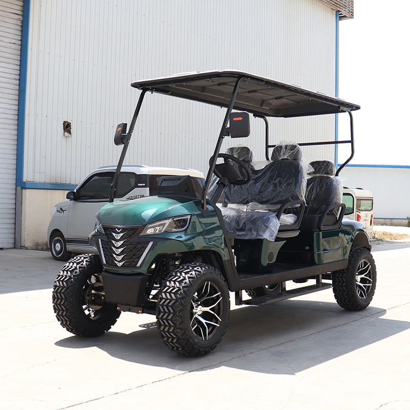 China Best Selling KY 4KW Motor 4 Seat 48V Lithium Electric Golf Cart 100-120km Range 30-50km/h CE 20% Grade Disc Brakes
