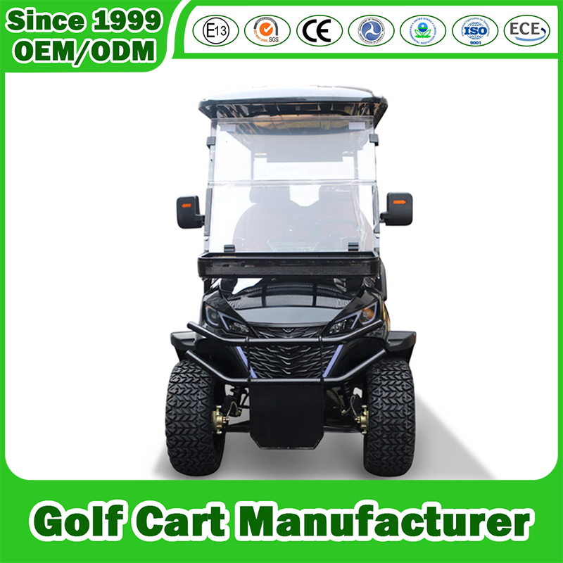 Golf Cart Factory 2/4/6 Seater 2+2 Seat Forward Facing 48V/60V Lithium Battery Utility Shopping Club Vehicle Car Golf Cart for Community Patrol and Management