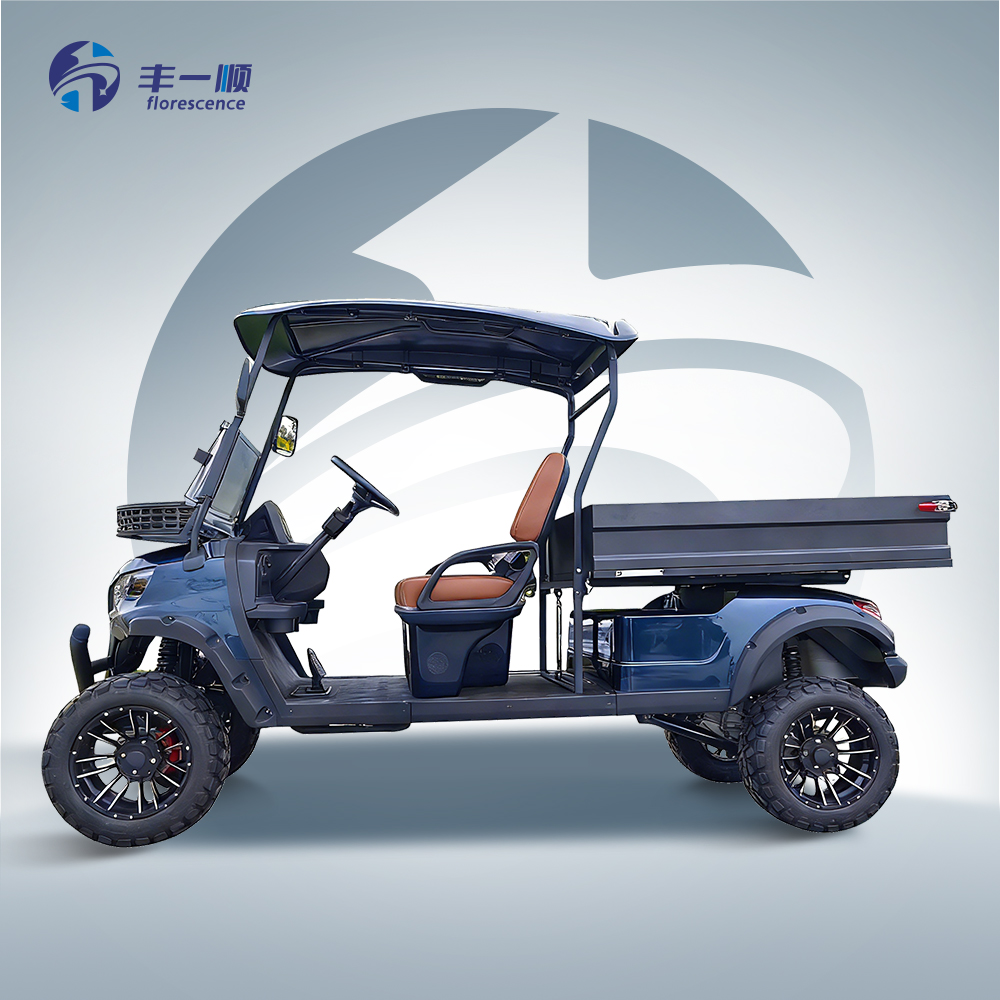 Stable Low Speed Utility Golf Cart With Cargo for Industrial Campus and Factory Logistics