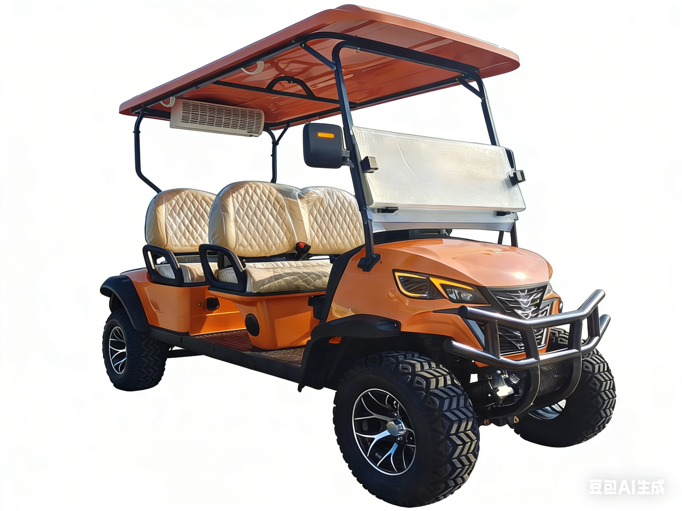 High-end Electric Club Lifted 6+2 Passenger Four Wheel Golf Cart Buggy with 50-70Km/h Speed &amp; 70-90km Range for Hotel and Park