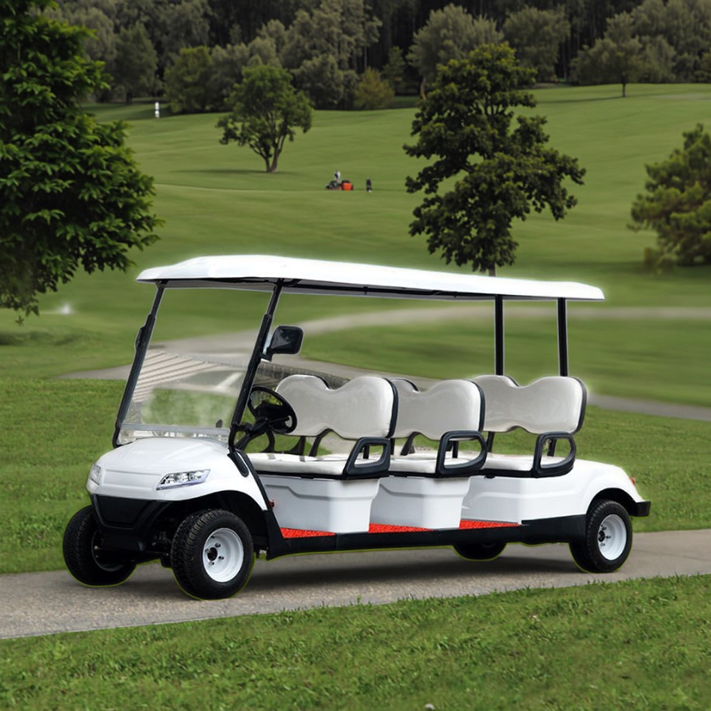 Scenic Tourism Electric Golf Cart with 8 Seats 48v Battery Engine Durable Steel Construction for Hotels Campuses Houses