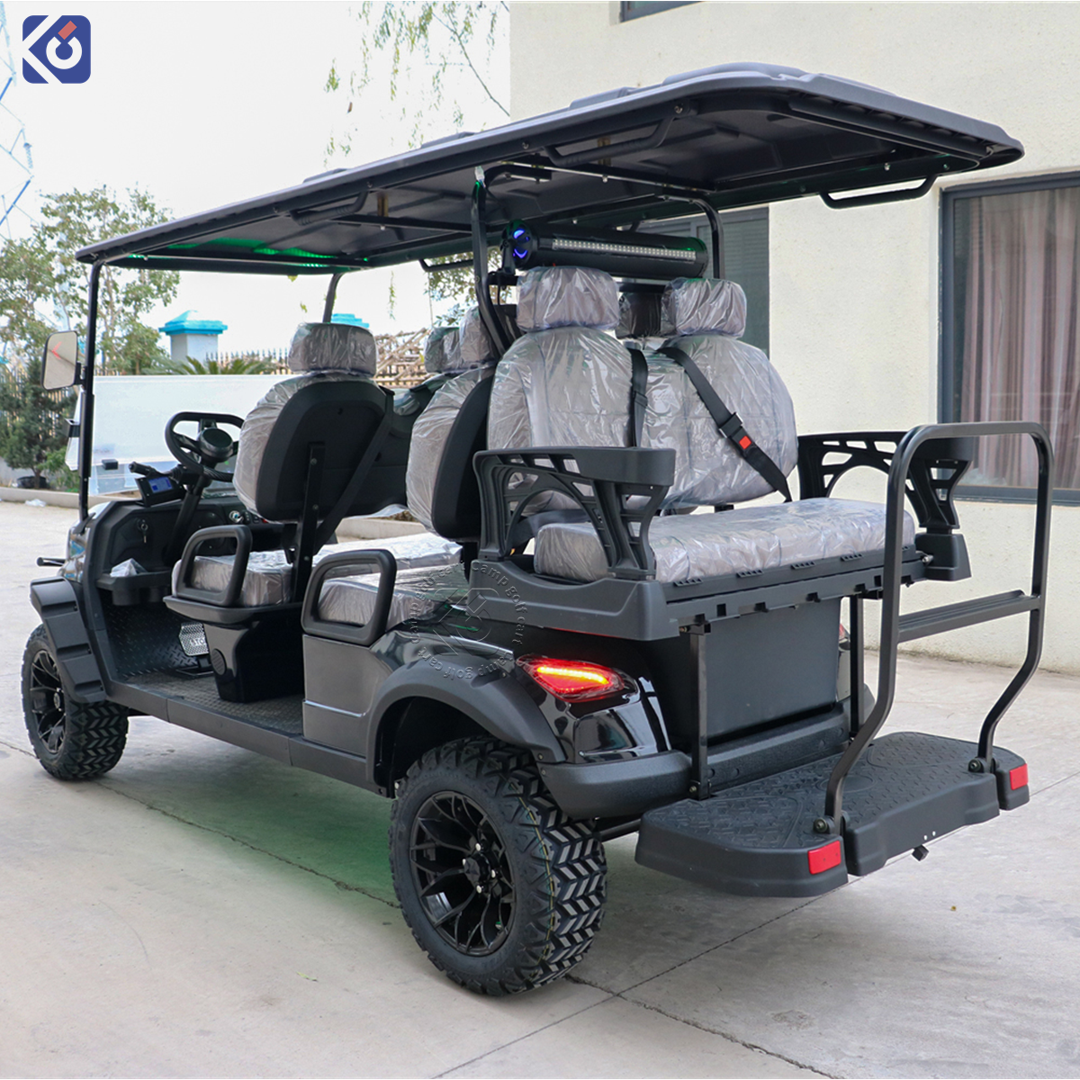CAMP Street Legal 6 Seater Gas Powered Golf Cart Hunting Utility Club Car Gasoline Sightseeing Family Golf Car