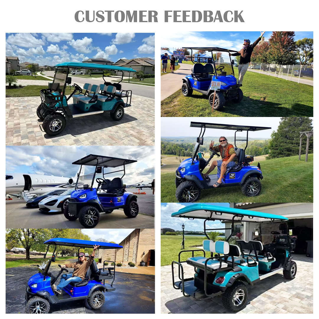 Electric Golf Carts for Adults Street Legal Customizable Support OEM 5-6 Seater High Strength Carbon Steel Chassis CE Golf