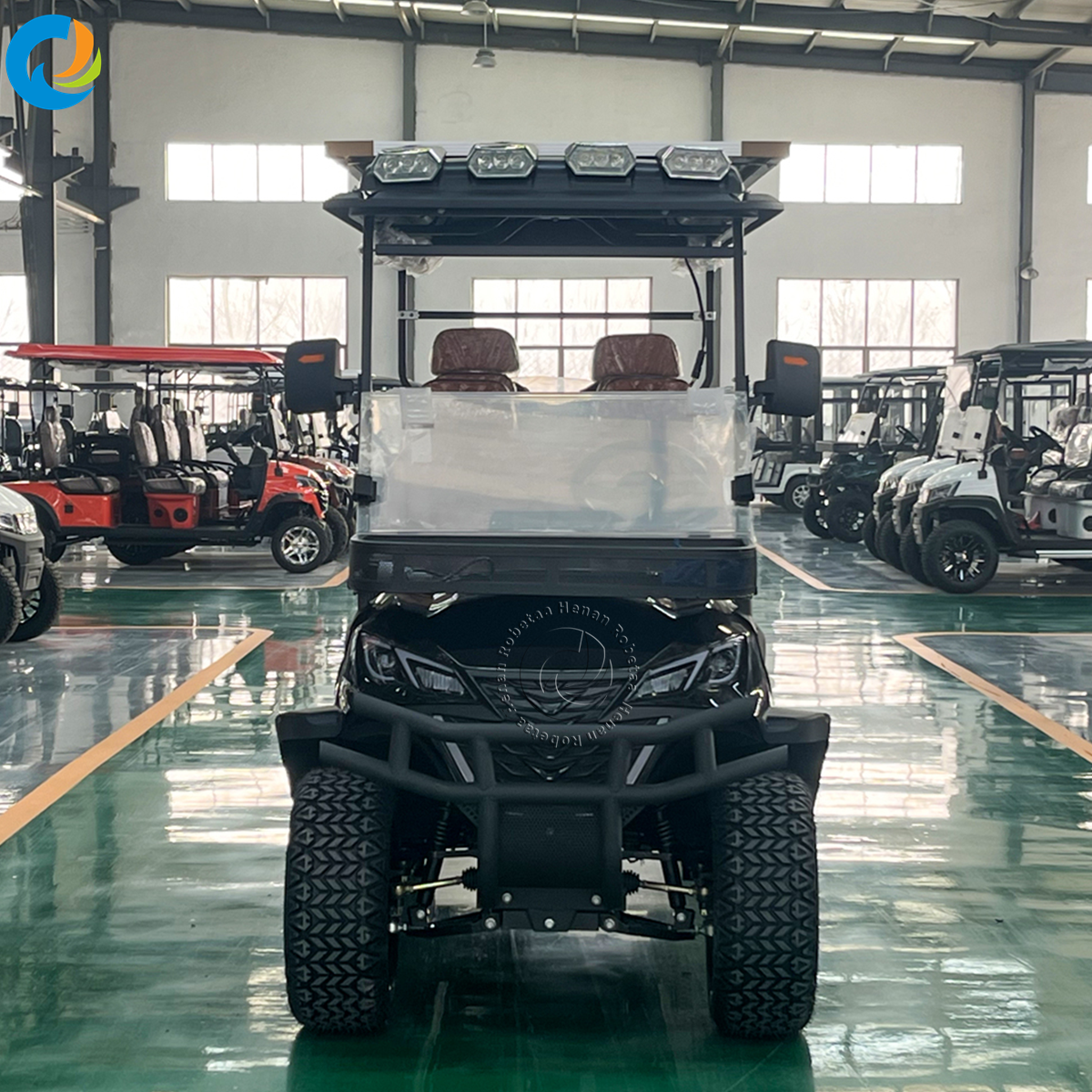 6-Seater Off-Road Electric Sightseeing Golf Buggy 48V Steel Ride-On Vehicle Cart for Airport Sale