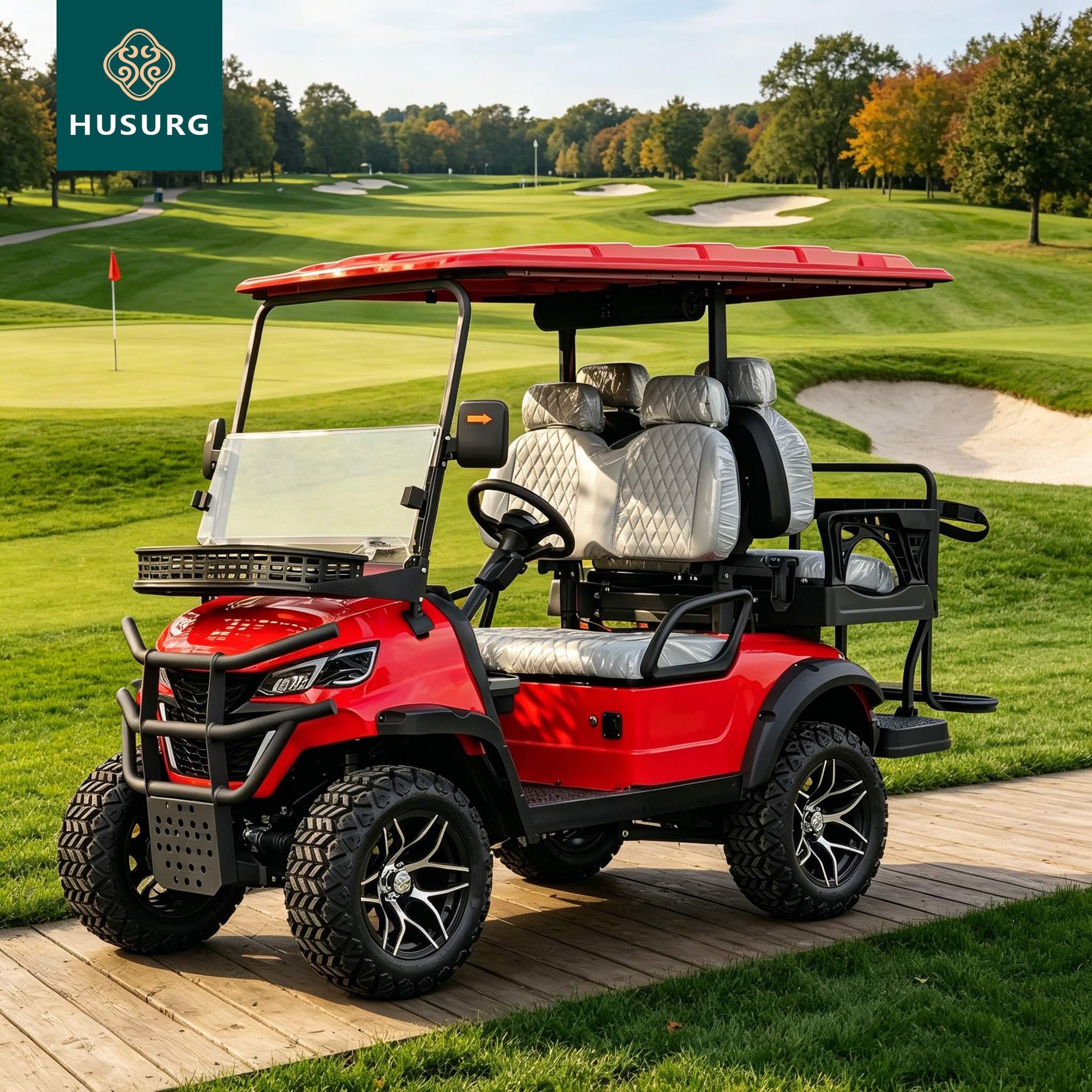 Sightseeing 4 Seater Electric Golf Cart EEC Certified 48V 5KW Hotel Airport Community Scenic Spots Urban Mobility Vehicle