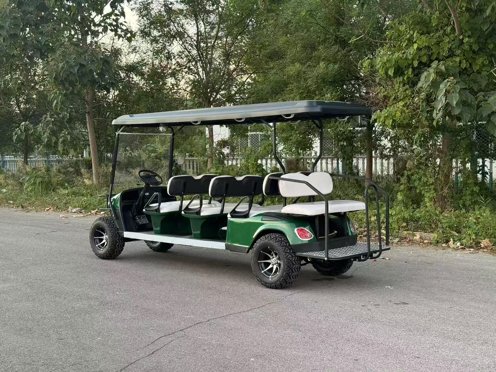 Long-Body 8 Seater Golf Cart MAYTOP, Spacious 8-Passenger Electric Sightseeing Car for Hotel &amp; Campus