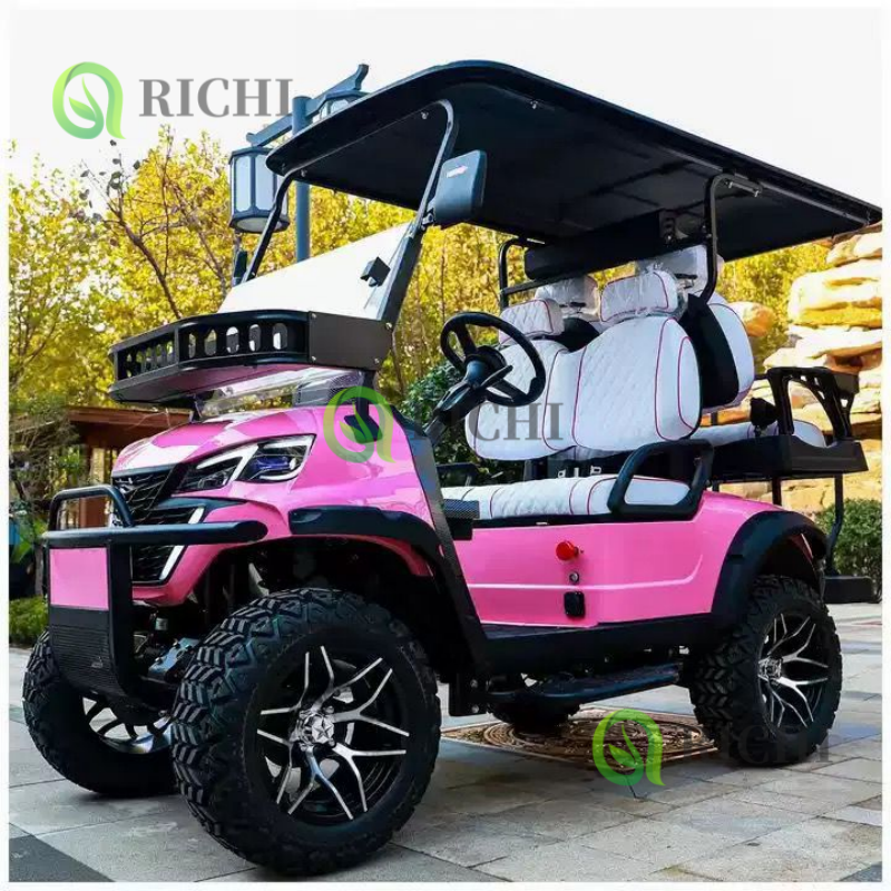 Durable 8 Seats Commercial Golf Cart Heavy-Duty Golf Trolley with Brake for Resort Golf Course and Commercial Transportation