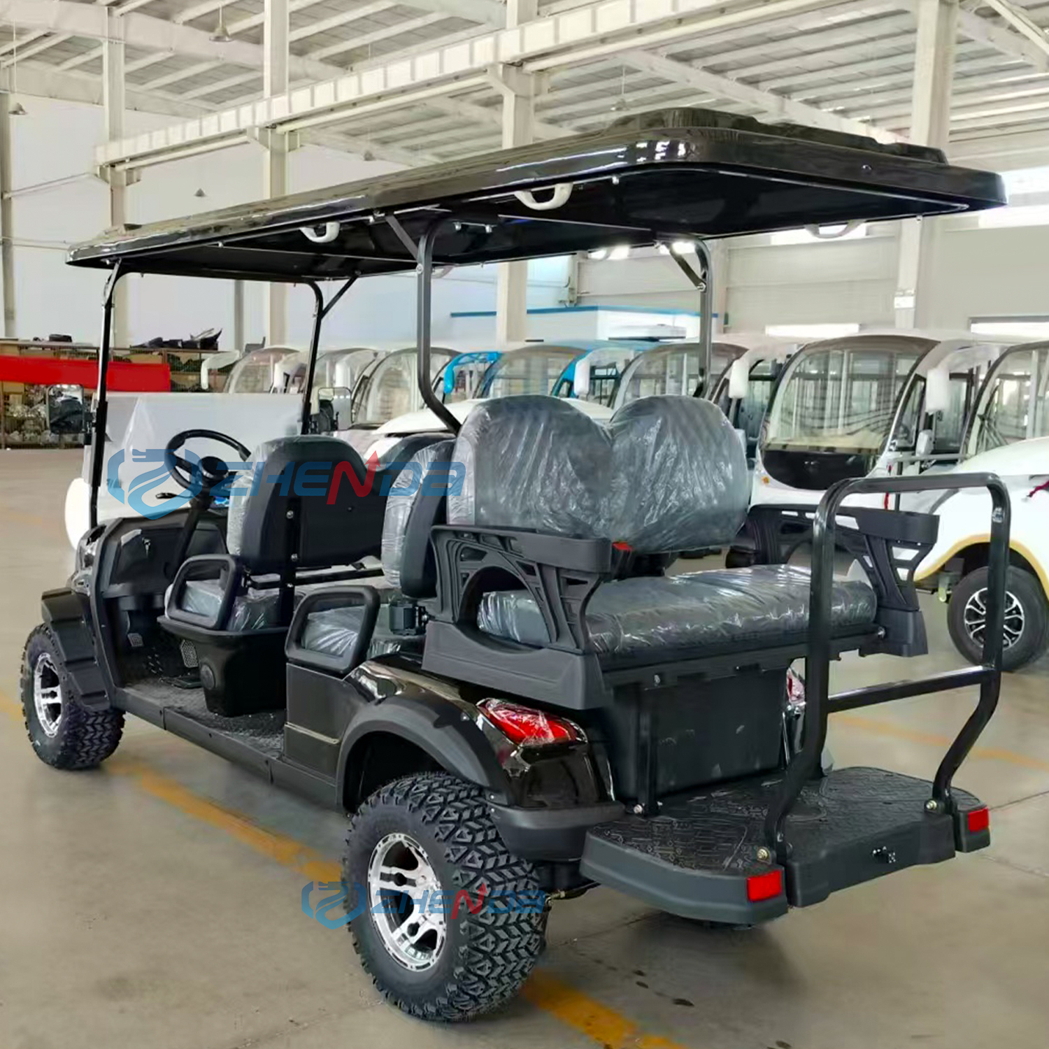 Custom 6 Seater Golf1 Cart 72/48V Commercial Electric Golf Buggy for Resort Hotel, Airport