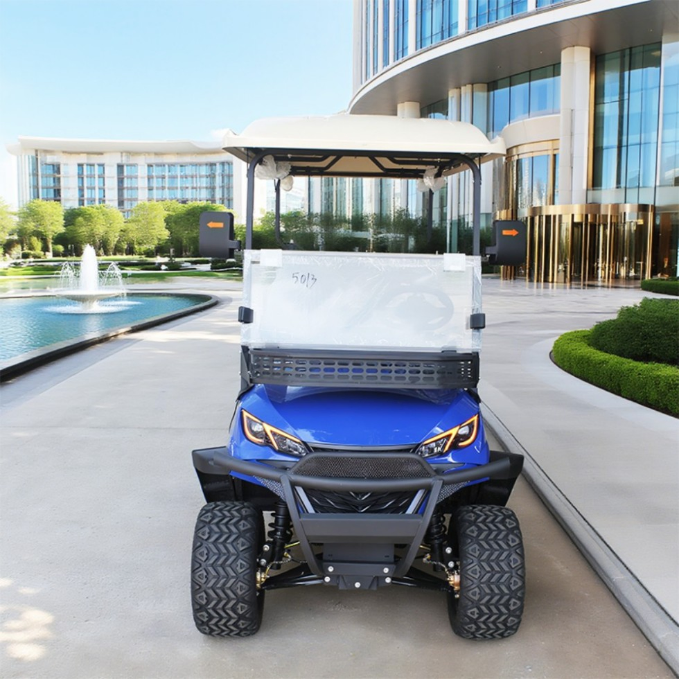 Electric Golf Cart 6 Seats with Roof Long Range Battery for Resort Hotel Community and Golf Course Transport