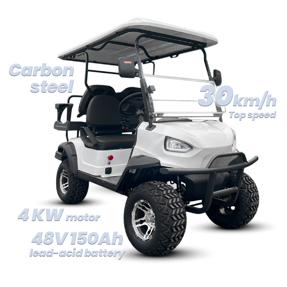 CE Certified Customized Colors Hotel Golf Buggies 3-4 Passenger Electric Club Car Sightseeing Golf Cart >80km Range 30km/h Top