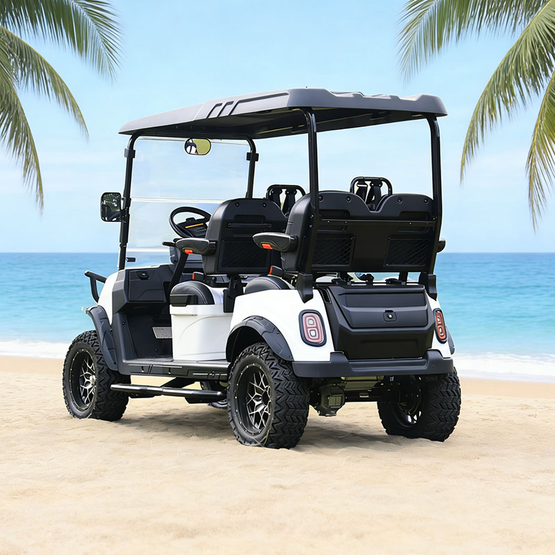 Durable 4 Seater Lifted Golf Cart with Powerful Electric Drive System Ideal for Campuses Tourism and Leisure Travel