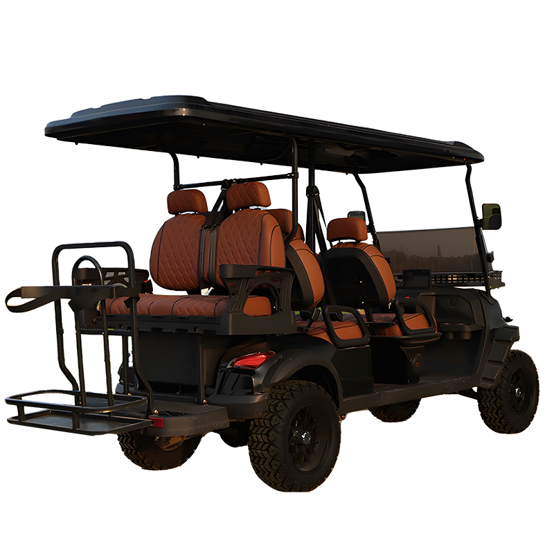 2026 New 4+2 6 Seater Solar Golf Buggy 48v 72v Deep Customization Autonomous Driving Golf Cart for Reception