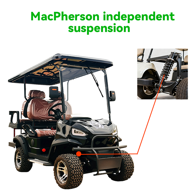 CE Certified Luxury Sightseeing 4 Seater Electric Golf Cart 12 Inch Road Tires 30-50Km/h 90km Range 60V Maintenance Free