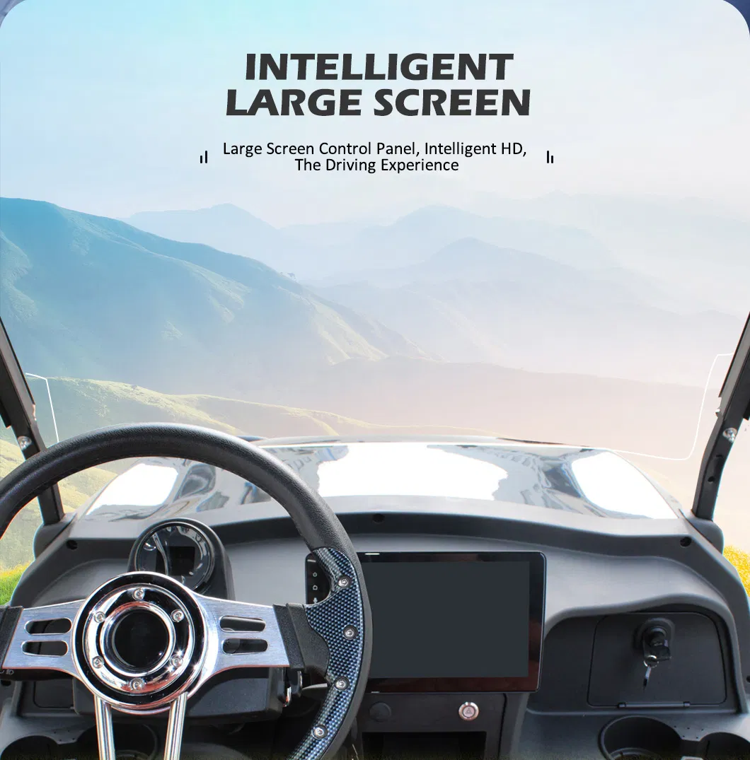 72/48 Volt Street Legal 4+2 Seater Golf Car 6 Hunting Electric Golf Cart with Lithium Battery